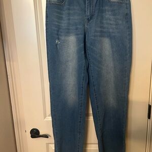 SHEIN Women's Wide Leg Blue Jeans